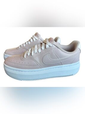 Nike Court Vision Alta LTR Pink Oxford Platform Sneakers Women’s 9.5